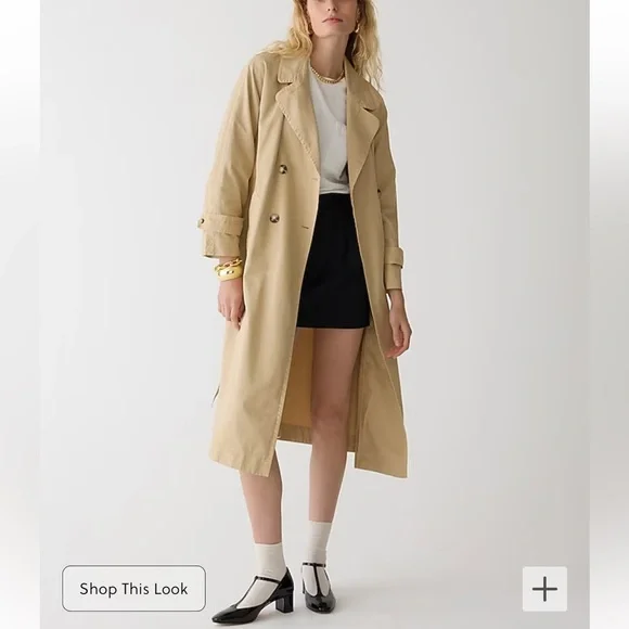 J. Crew Relaxed heritage trench coat in chino Light Khaki NEW BT324 - Picture 4 of 12
